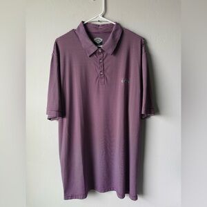 Callaway Purple and White Striped Polo Shirt